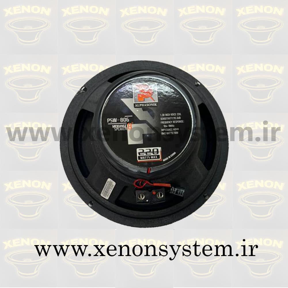 فول رنج خودرو آلفاسونیک سایز 8 اینچ مدل PSW-806 بسته دو عددی — تصویر ۲