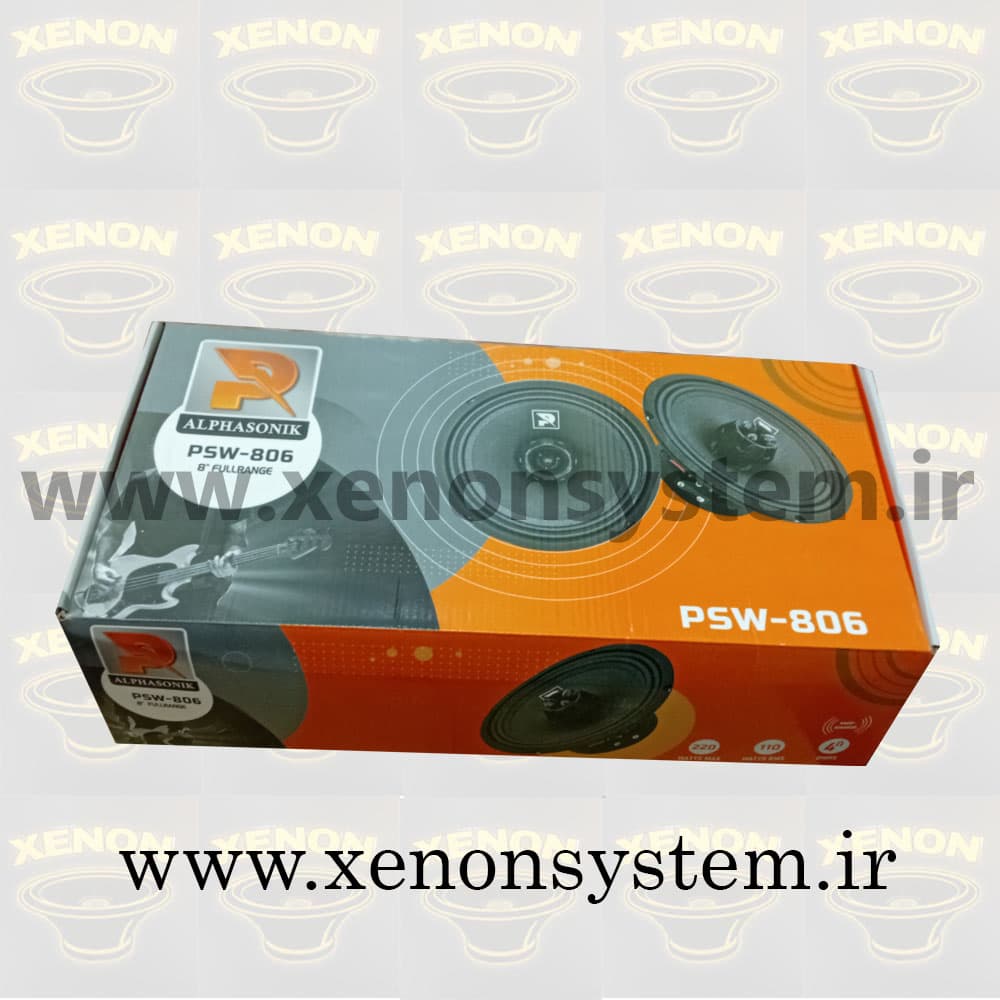 فول رنج خودرو آلفاسونیک سایز 8 اینچ مدل PSW-806 بسته دو عددی — تصویر ۷