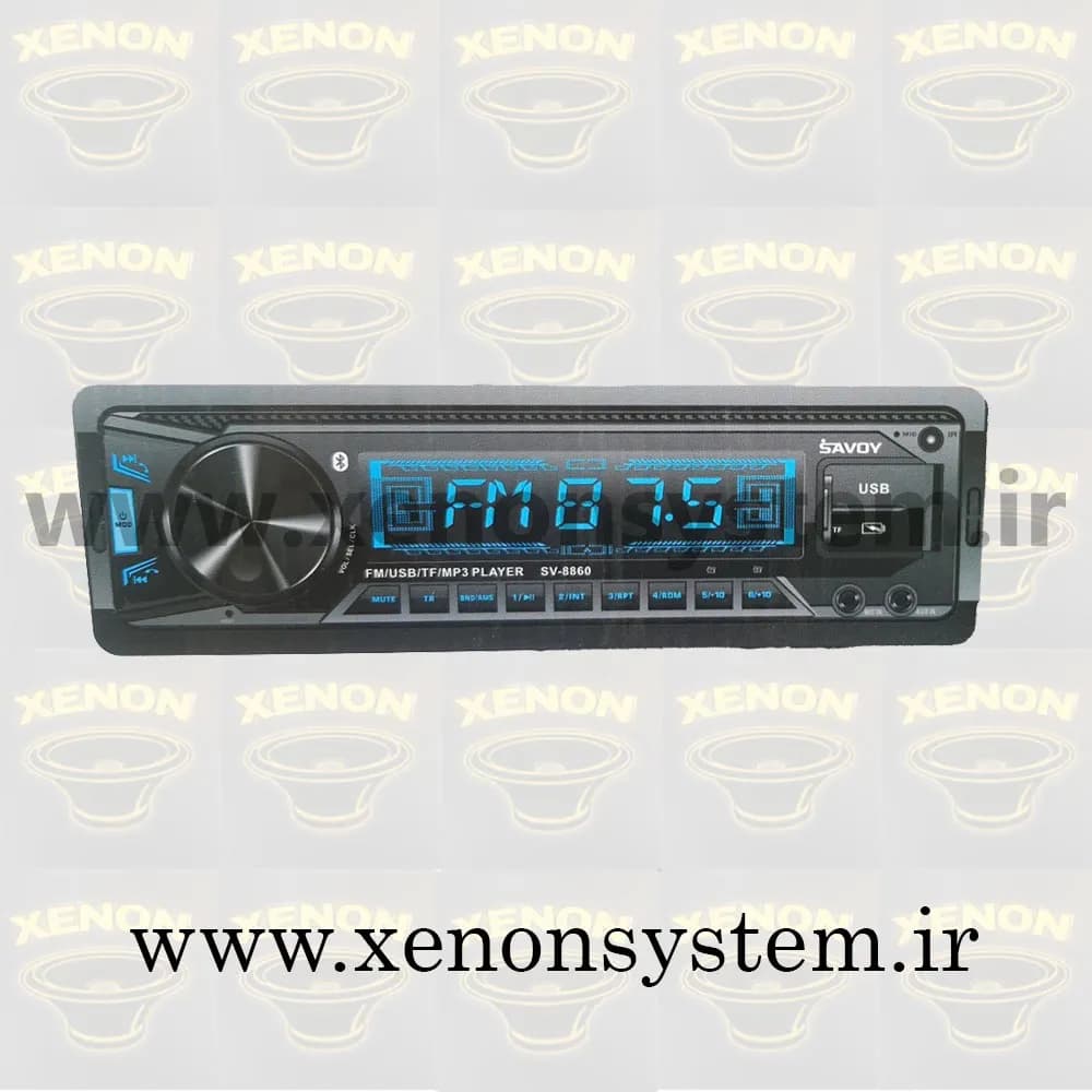 ضبط / پخش کننده خودرو ساووی مدل SV-8860 پنل ثابت دارای گارانتی — تصویر ۲