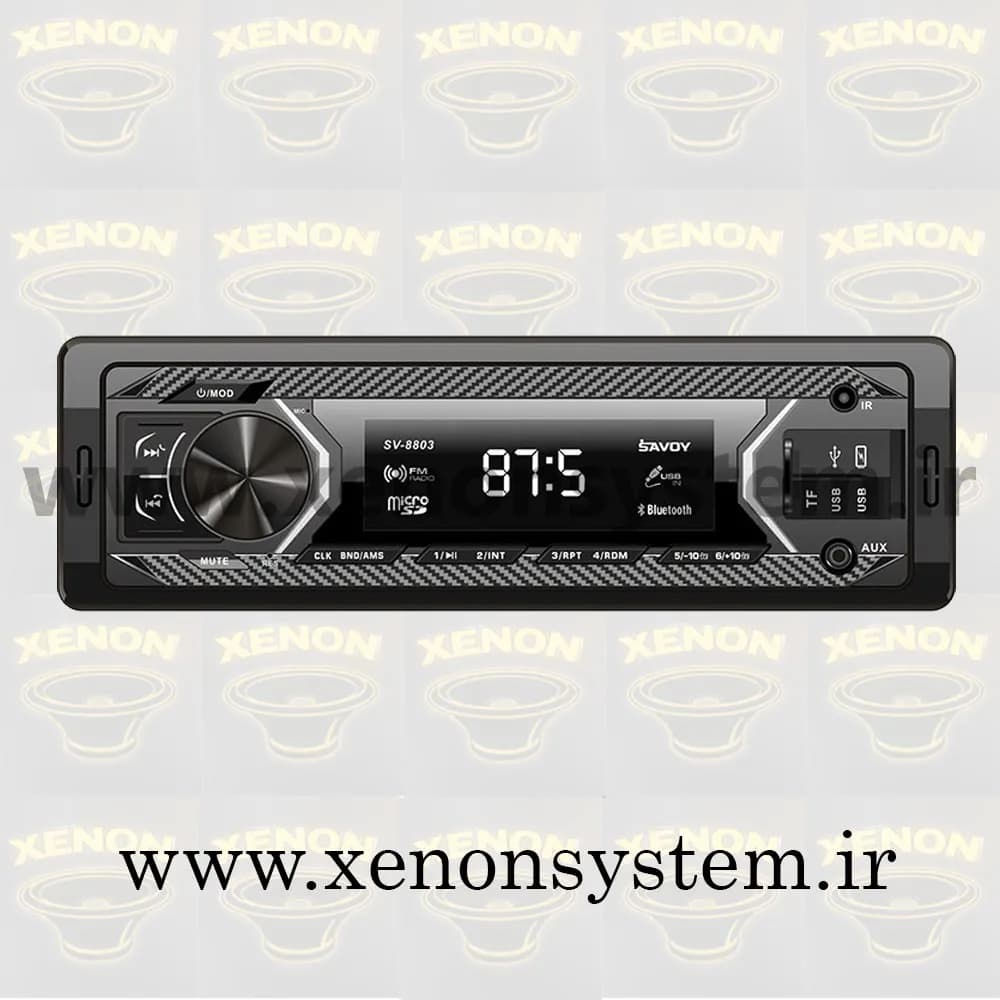 ضبط / پخش کننده خودرو ساووی مدل SV-8803 پنل ثابت دارای گارانتی