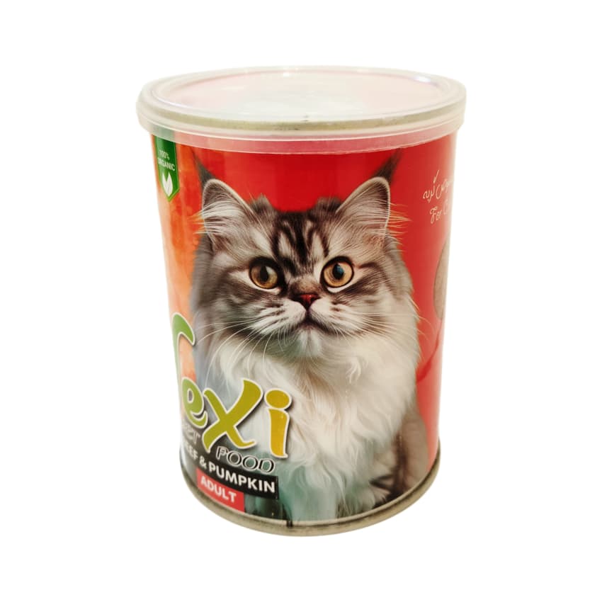 کنسرو گربه ۴۰۰ گرمی گوشت و کدوتنبل Vexi