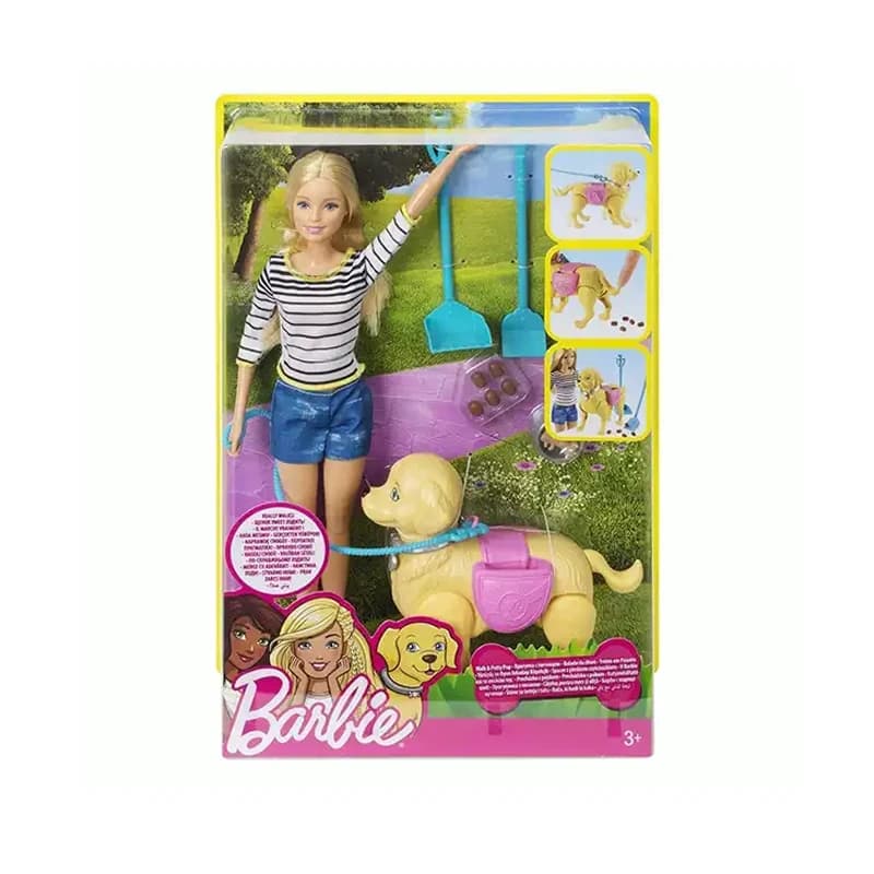 عروسک باربی مدل Barbie and her Dog Potty کد DWJ68