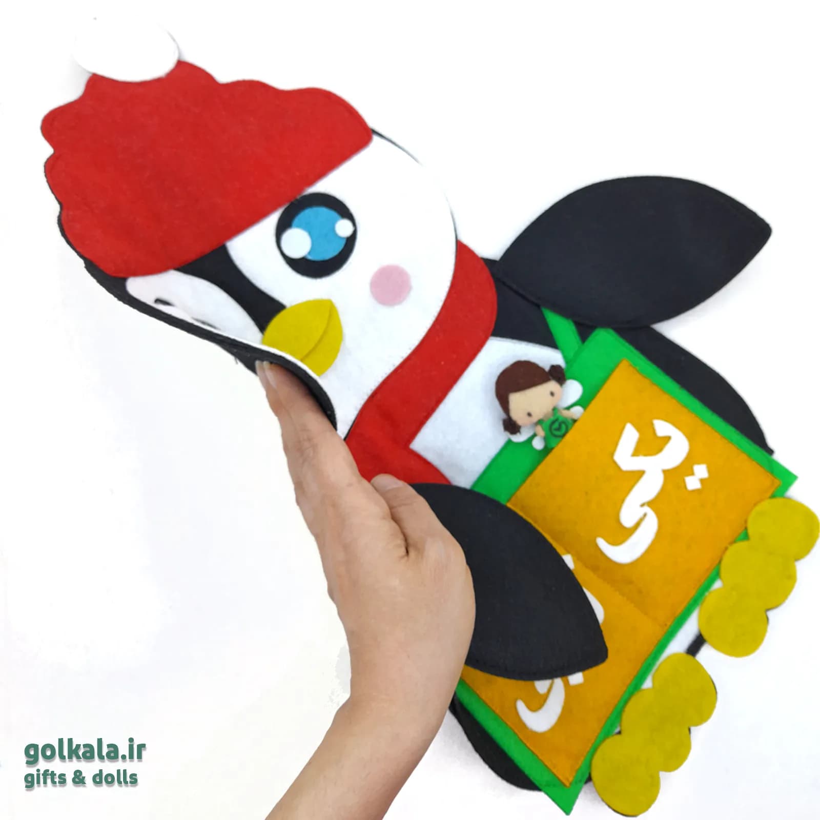 آویز آموزشی نمدی یکان و دهگان طرح پنگوئن مهربون 🐧 | جدول یکی دهتایی نمدی گلکالا — تصویر ۴