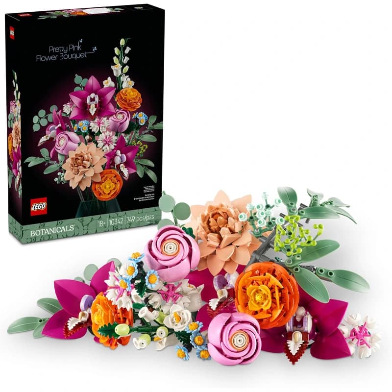 لگو Pretty Pink Flower Bouquet سری بوتانیکال کد 10342