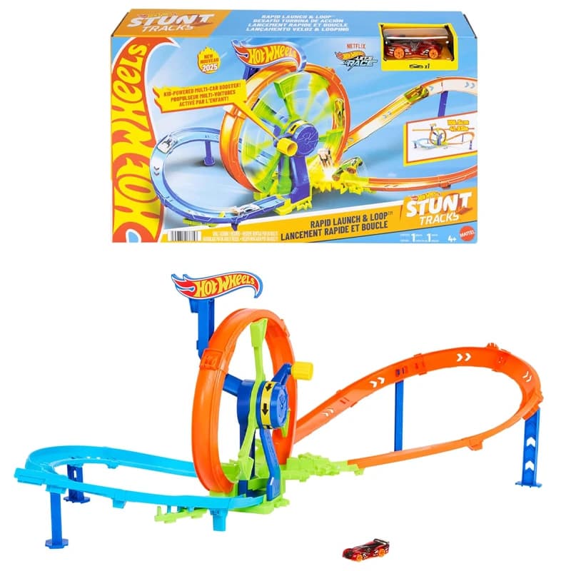 پیست هات ویلز مدل Hotwheels Rapid Launch and Loop کد JBX65 — تصویر ۲