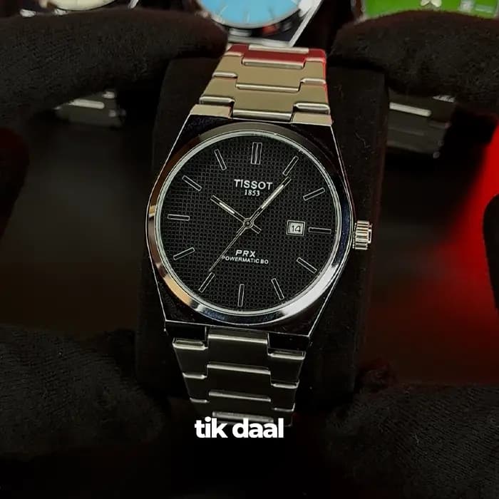 ساعت تیسوت مردانه استیل صفحه مشکی | Tissot PRX