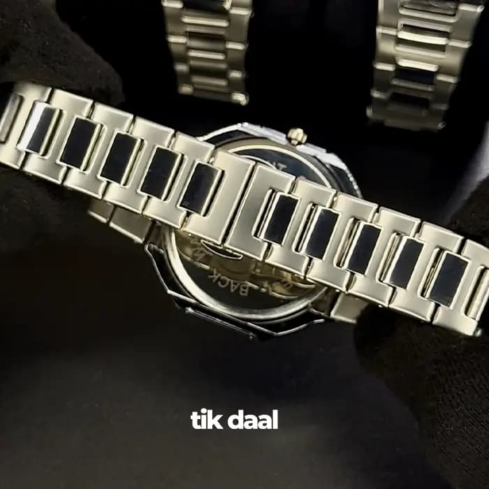 ساعت پتک فیلیپ مدل کوبیتوس نقره ای صفحه مشکی | patek philippe — تصویر ۳