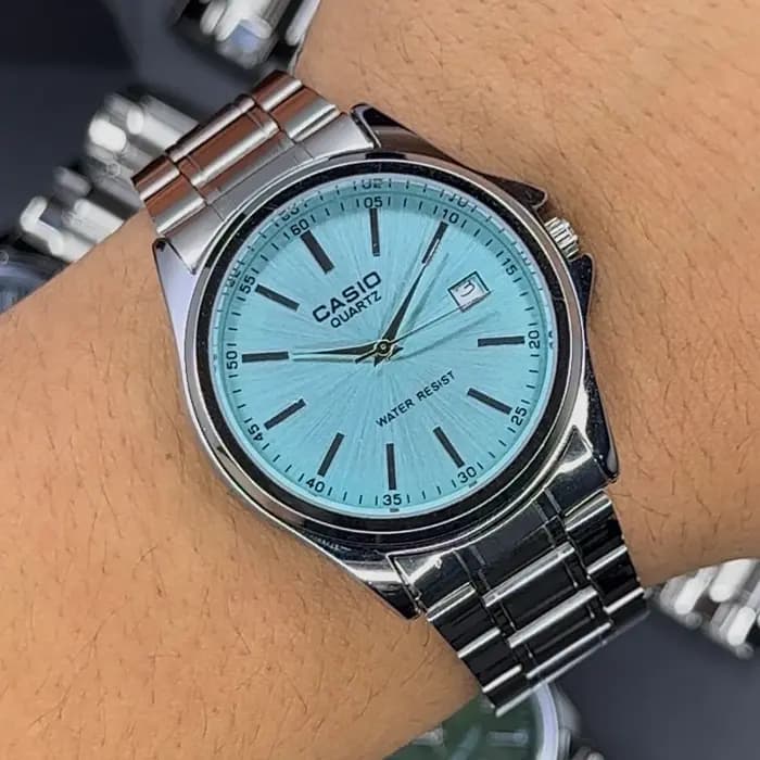 ساعت کاسیو استیل صفحه آبی تیفانی | casio — تصویر ۲