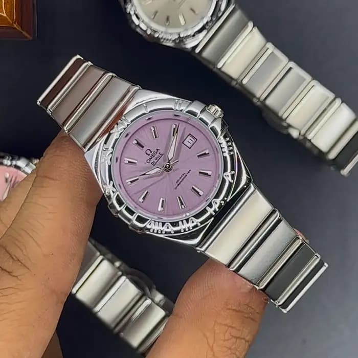 ساعت زنانه امگا کانسلیشن صفحه بنفش | OMEGA