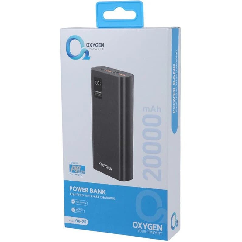 پاوربانک اکسیژن OXYGEN OX20 ظرفیت 20000 میلی آمپر — تصویر ۳