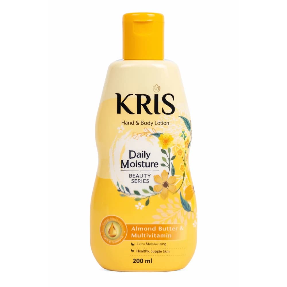 لوسیون مرطوبکننده دست و بدن کریس Daily Moisture زرد حاوی روغن بادام 200 میل