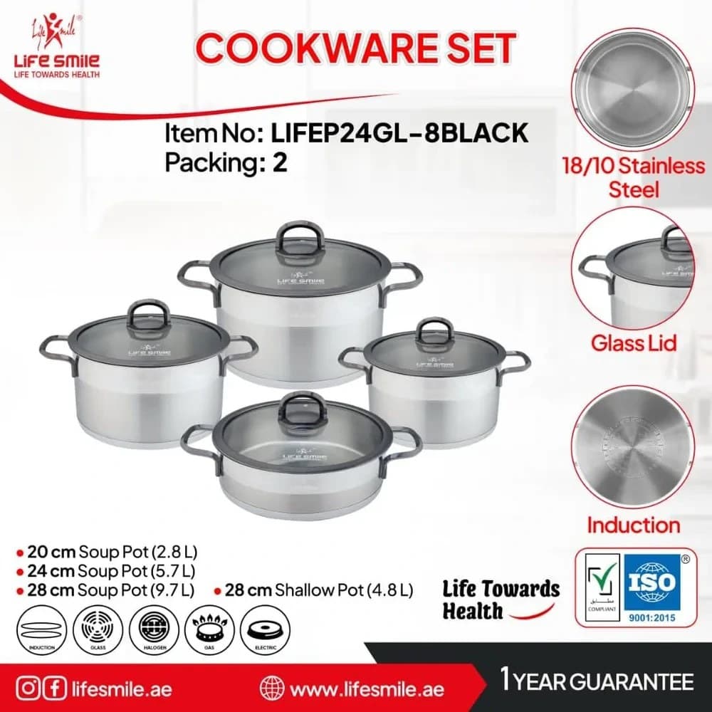 سرویس قابلمه 6 پارچه استیل لایف اسمایل مدل LIFEP12-6-3 — تصویر ۱۰