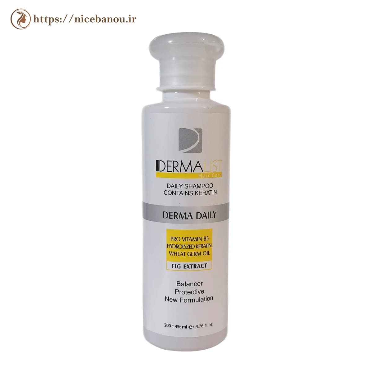 شامپو کراتینه روزانه درمالیست مدل Derma Daily حجم ۲۰۰ میلیلیتر — تصویر ۳