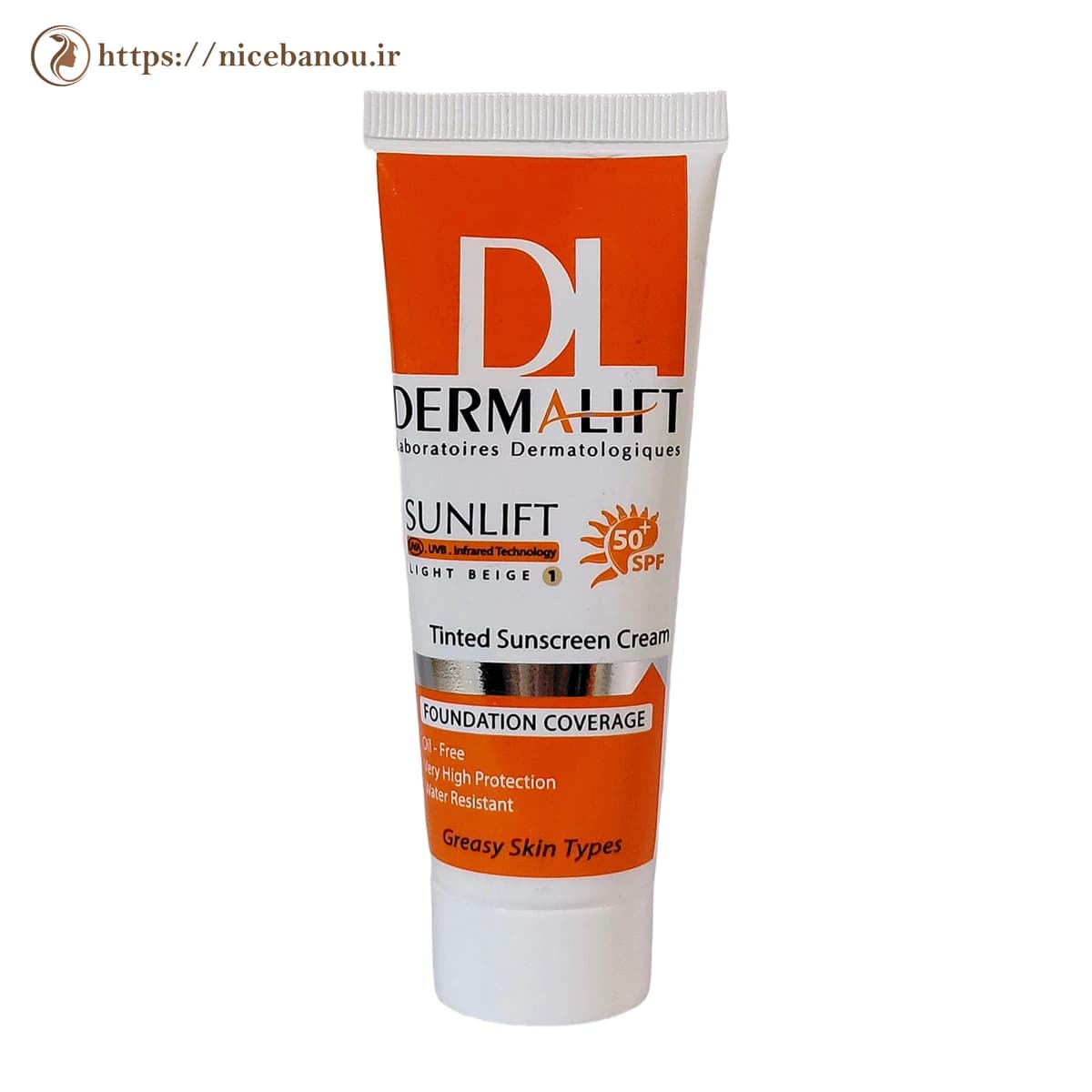 کرم ضد آفتاب رنگی سان لیفت درمالیفت SPF50+ پوست چرب بژ روشن شماره ۱ حجم ۴۰ میلیلیتر — تصویر ۵