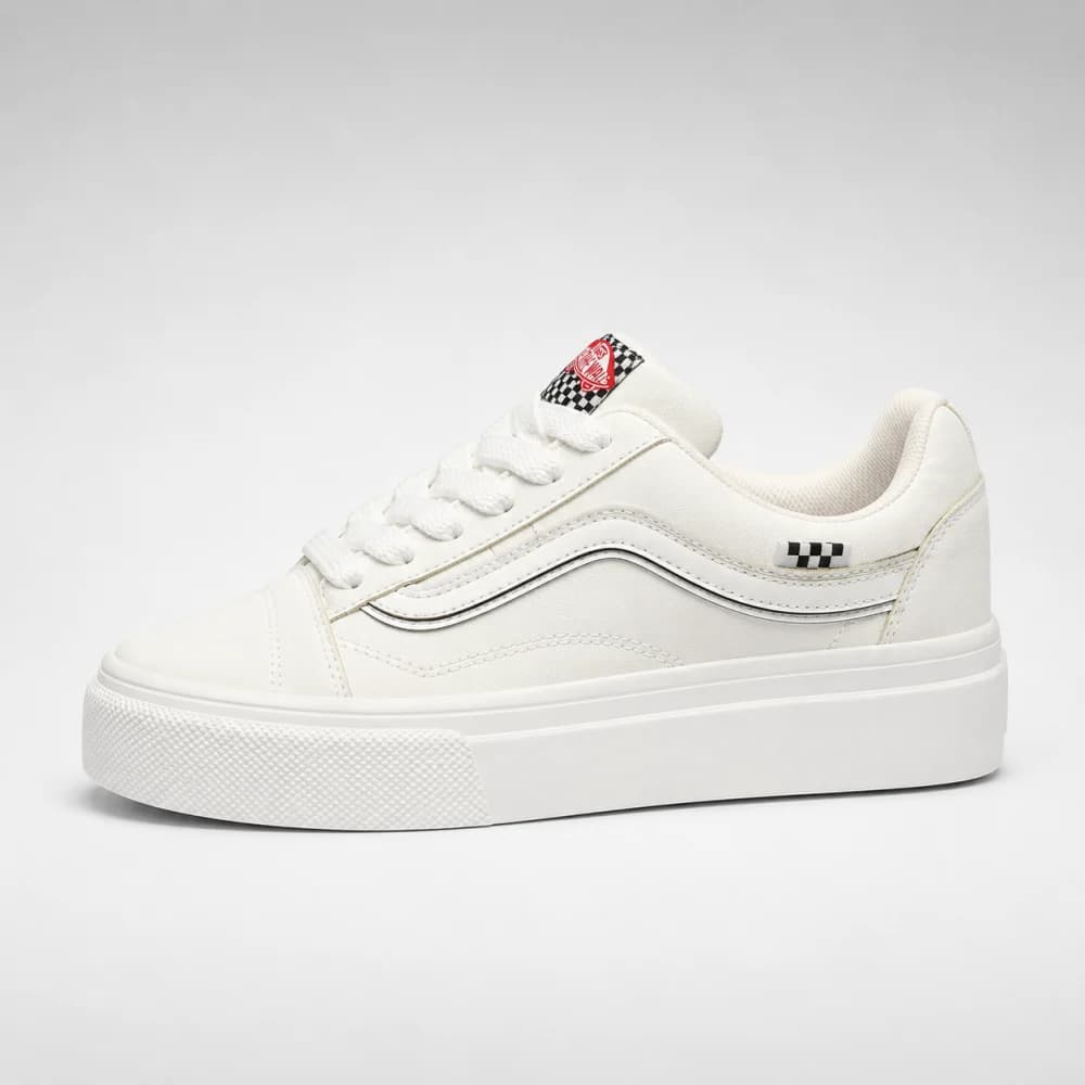 کتونی ونس اولد اسکول پلتفرم سفید | Vans Old Skool Platform White