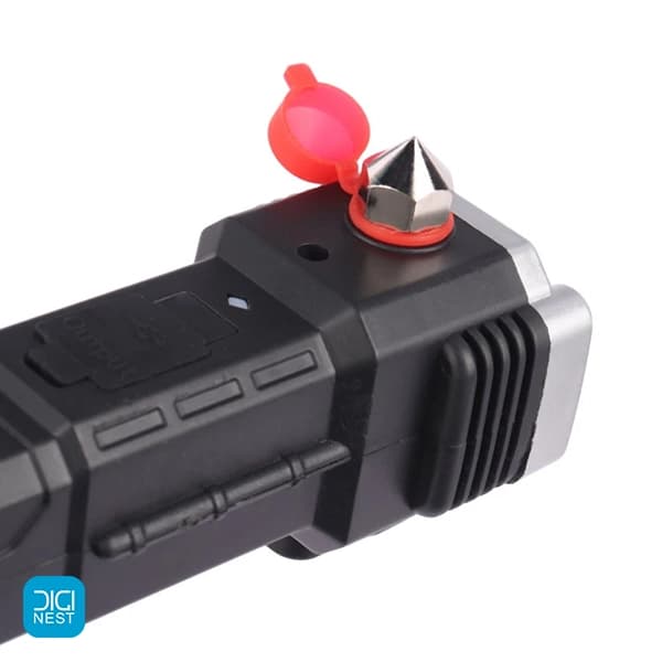 چراغ قوه شارژی پلیسی چندکاره شیشه شکن Electric Torch 3W — تصویر ۵