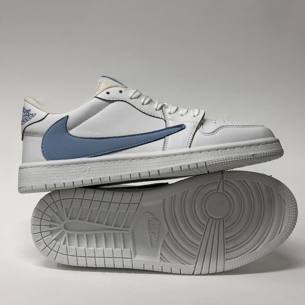 کتونی نایک ایر جردن 1 لو تراویس اسکات آبی آسمانی | Travis Scott x Air Jordan 1 Low University Blue — تصویر ۴