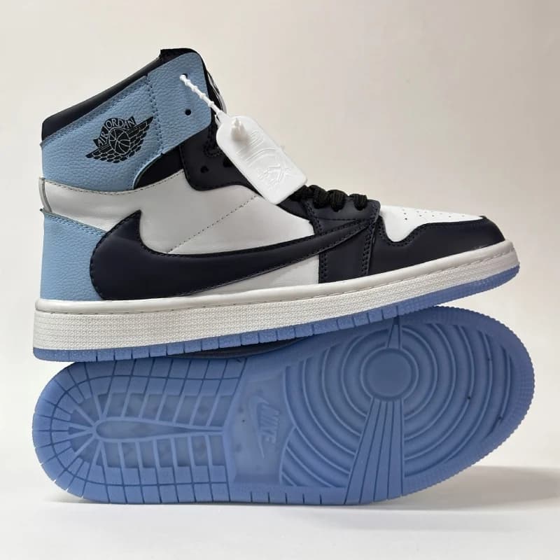 کتونی نایک ایر جردن 1 های سفید سرمهای | Air Jordan 1 High University Blue — تصویر ۳