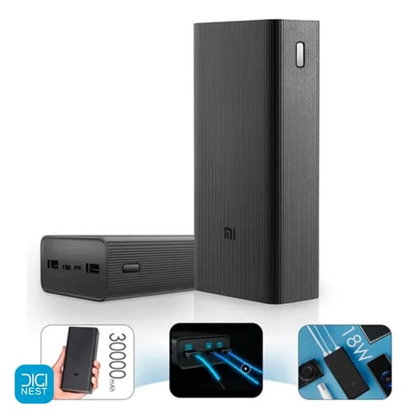 پاوربانک فست شارژ شیائومی مدل PB3018ZM ظرفیت 30000 میلی آمپر ساعت — تصویر ۶