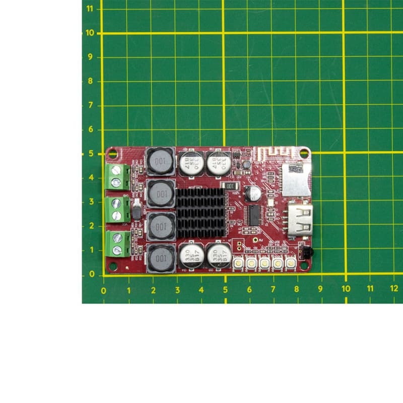 ماژول آمپلی فایر 2X50W بلوتوث دار HW-645 با قابلیت پخش آهنگ از USB و TF-Card به همراه ریموت کنترل — تصویر ۶