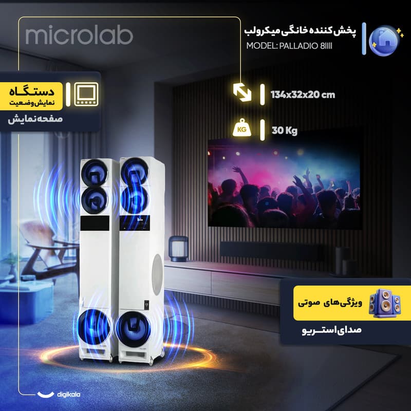 پخش کننده خانگی میکرولب مدل PALLADIO 8lIll — تصویر ۲