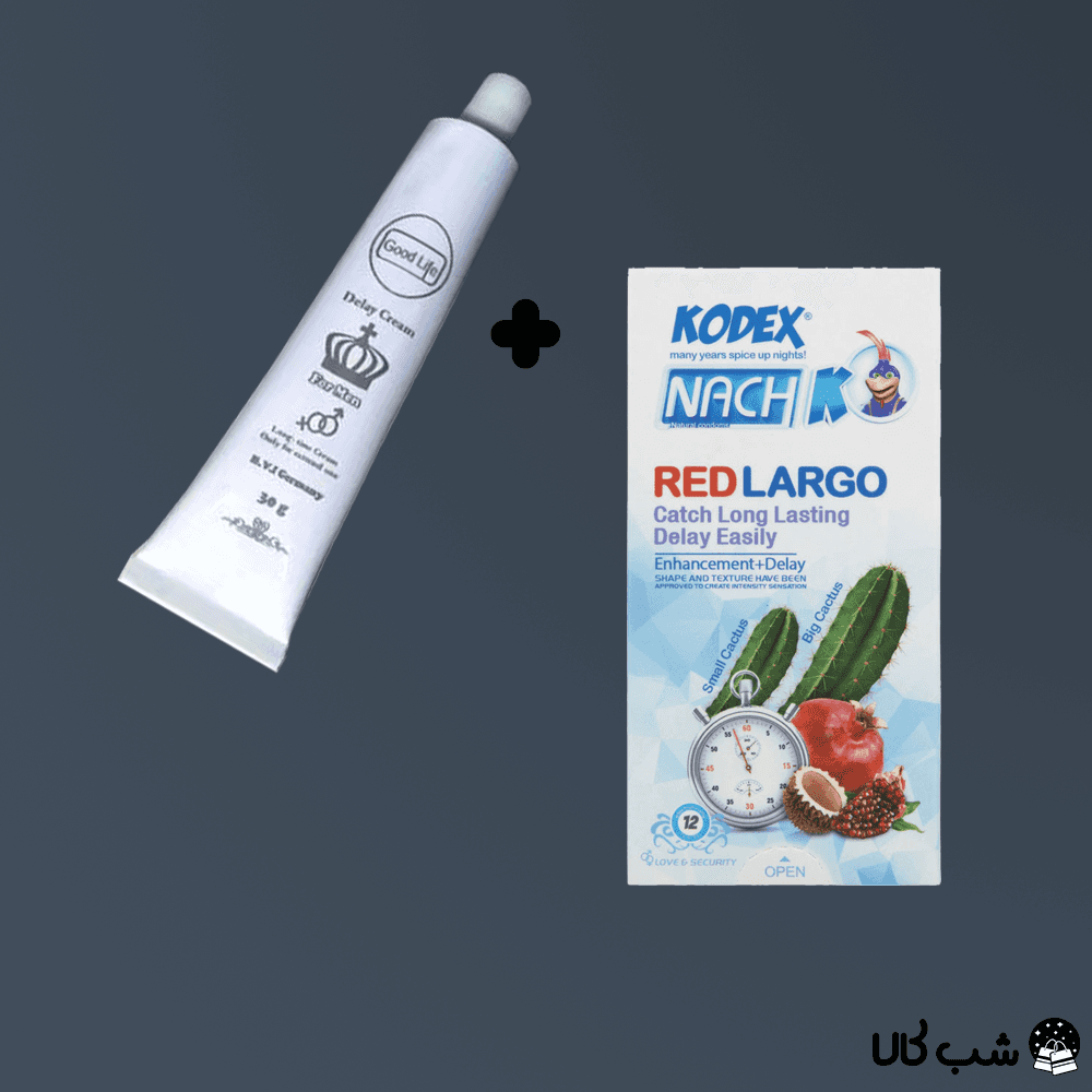 پک کرم تاخیری گودلایف به همراه کاندوم کدکس Red Largo