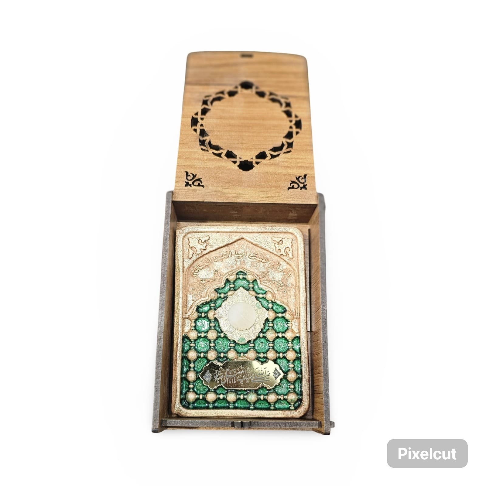 سنگ حرم حضرت ابالفضل با ضریح سفالی و جعبه چوبی نفیس