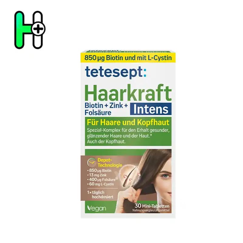 قرص تقویت مو تتسپت المان Tetesept Haarkraft Intens — تصویر ۲