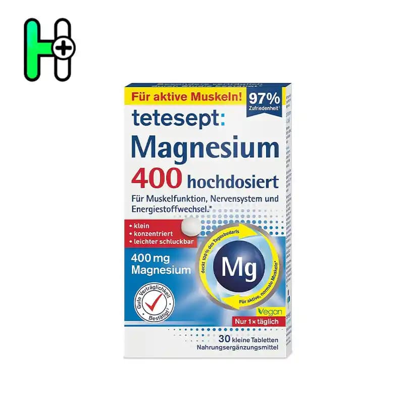 مکمل منیزیم 400 تتسپت | tetesept Magnesium 400 hochdosiert