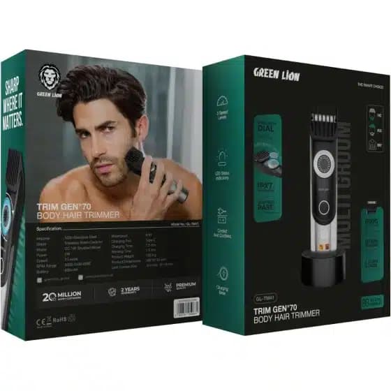 ماشین اصلاح گرین لاین مدل Trim Gen70 ضد آب با تیغه استیل ضد زنگ — تصویر ۲