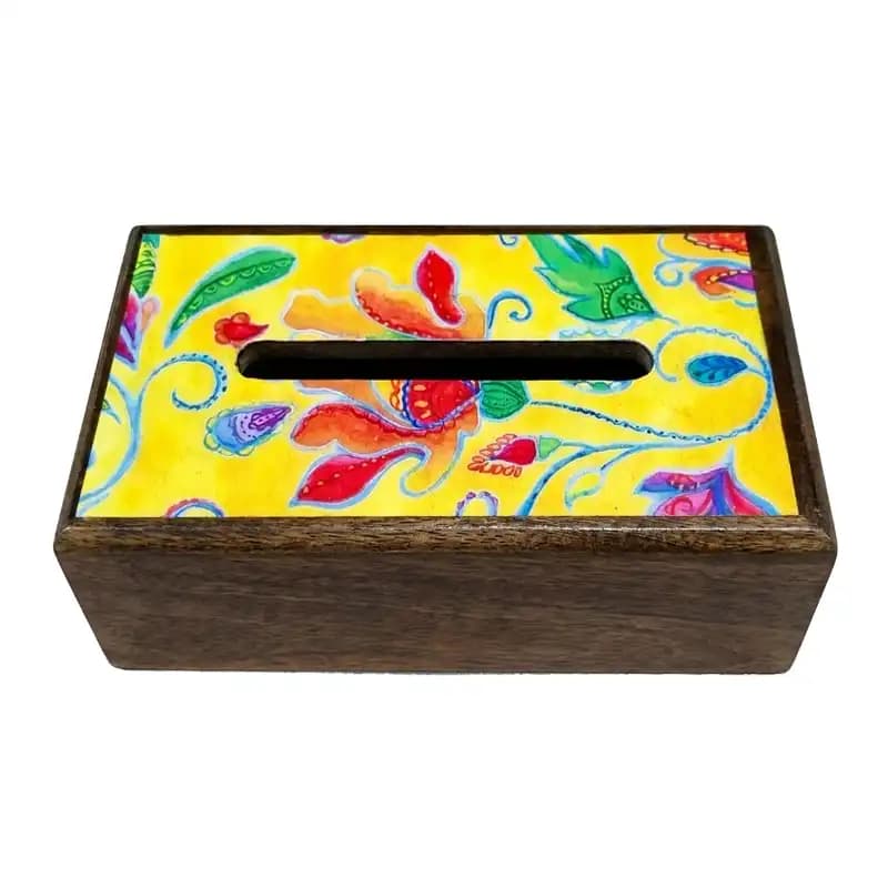 جعبه دستمال کاغذی چوبی بهار 010