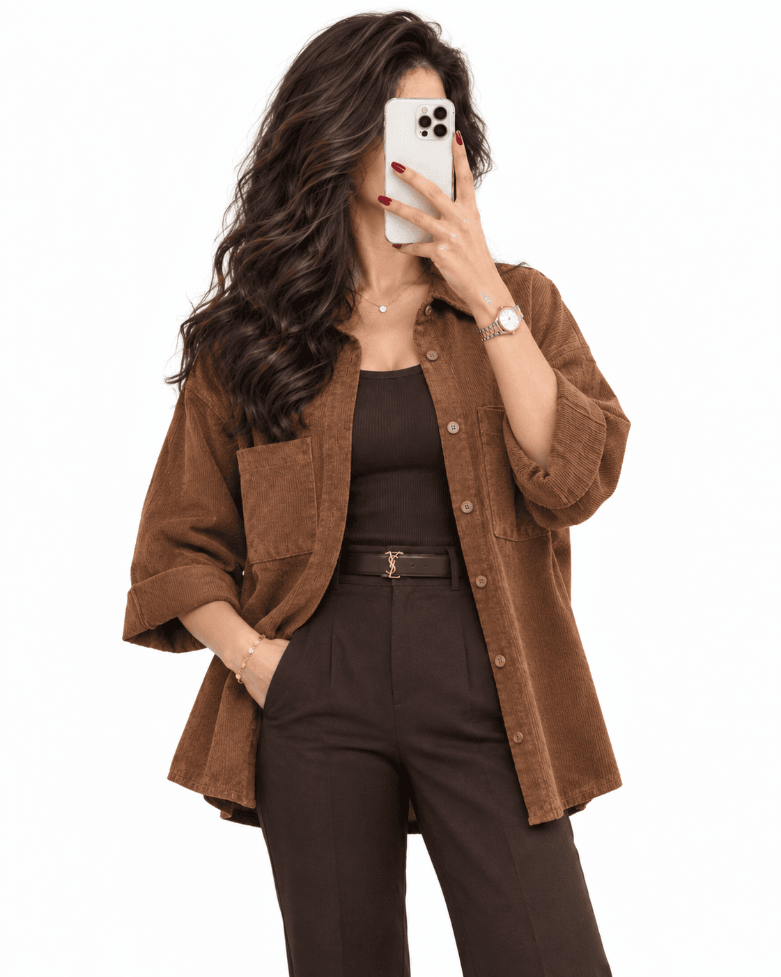 شومیز مخمل کبریتی مدل الی زنانه (ضمانت اصالت) ارسال رایگان — تصویر ۷