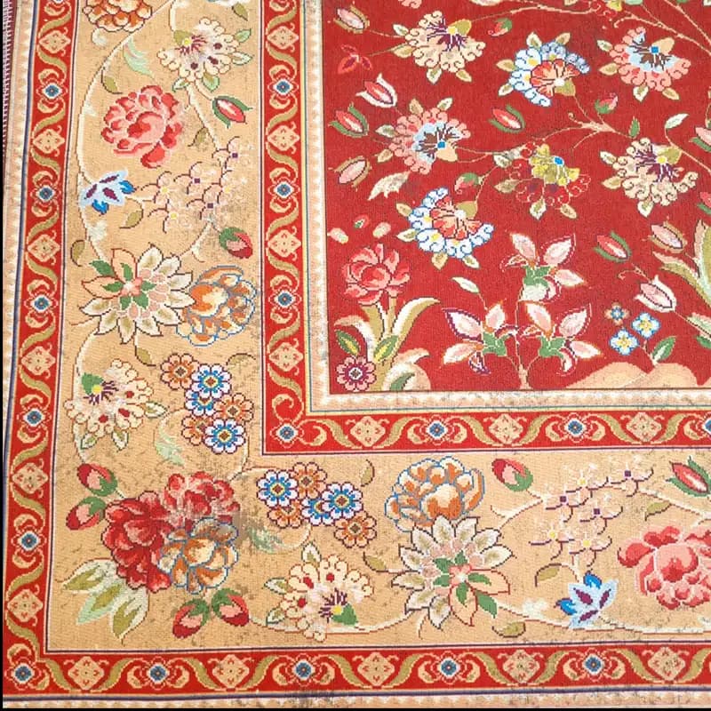رومیزی ترک مخمل 150*100 کد004 — تصویر ۳