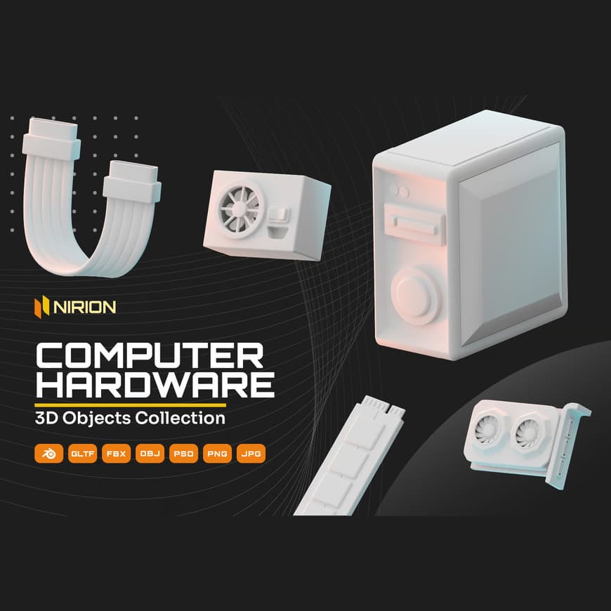باندل آبجکت قطعات کامپیوتر 3D