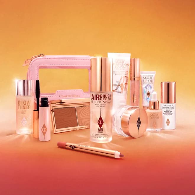 کیف لوازم آرایش شارلوت تیلبری صورتی | Charlotte Tilbury Pink Beauty Cosmetic Bag — تصویر ۵