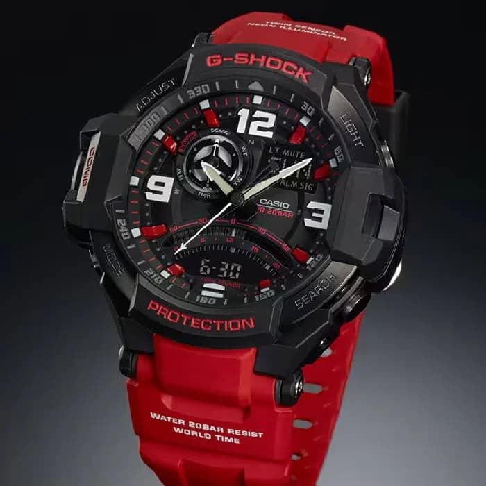 ساعت مردانه کاسیو جیشاک مدل GA-1000-4BDR — تصویر ۱۱