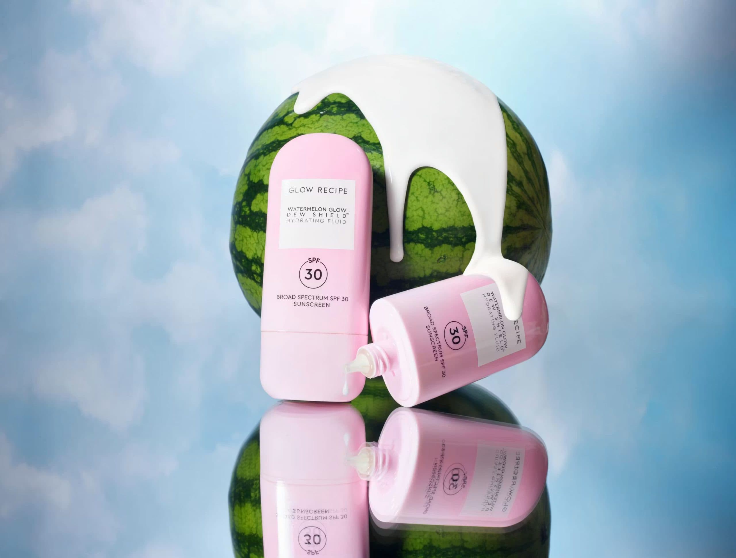 فلوئید آبرسان و ضدآفتاب واترملون گلو گلو رسیپی SPF 30 حجم ۵۰ میل | Glow Recipe Watermelon Glow Dew Shield Hydrating Fluid SPF 30 50ml — تصویر ۵