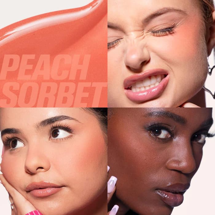 رژگونه مایع فول سایز هدی بیوتی رنگ peach sorbet — تصویر ۸