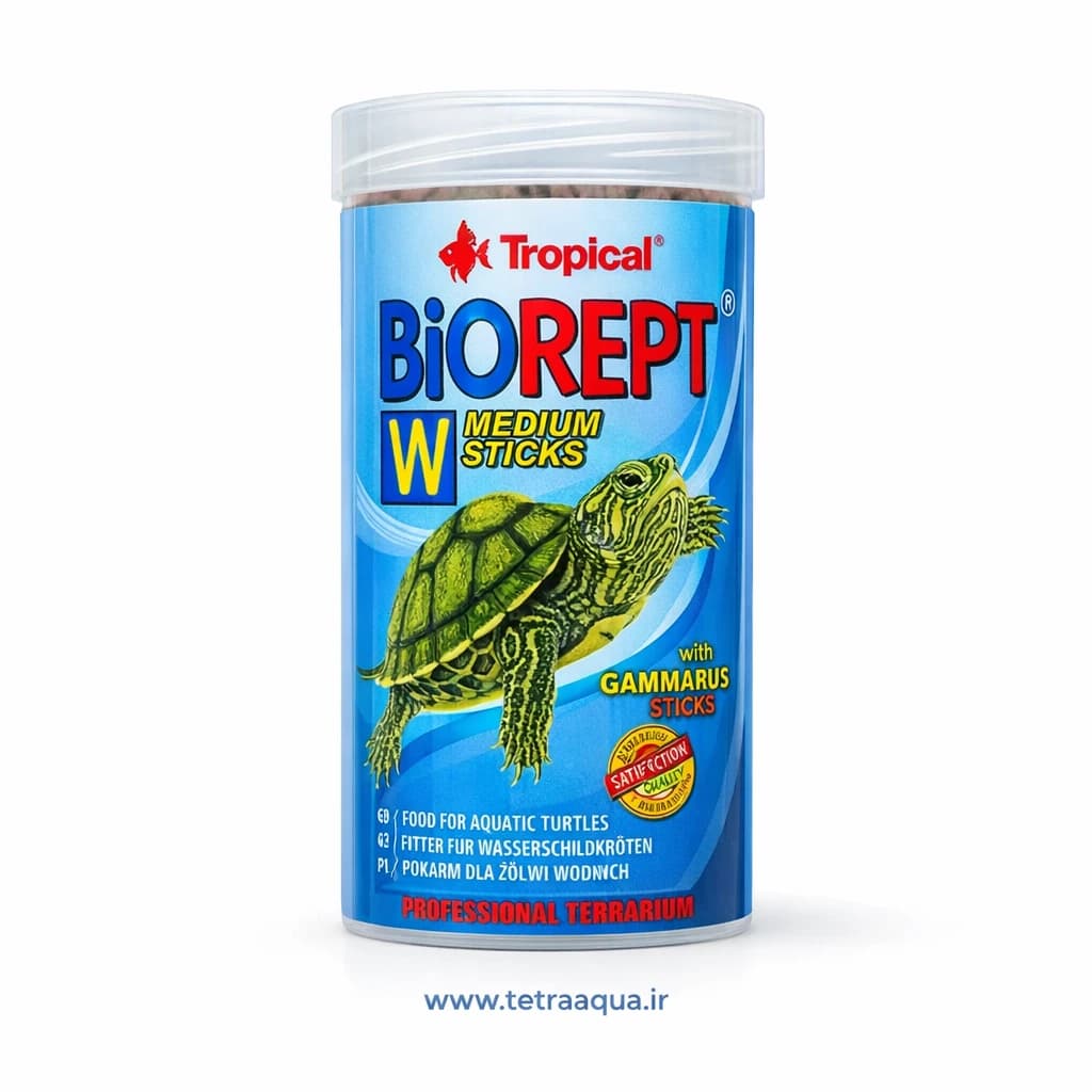 غذای لاک پشت 100 میل Biorept W floating sticks برند تروپیکال — تصویر ۲
