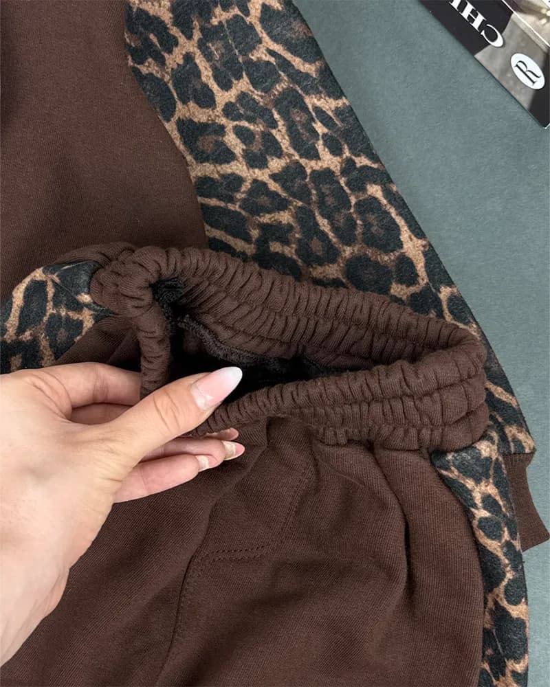 سویشرت شلوار دخترانه مدل پلنگی کد ۴۰۴۰ — تصویر ۷
