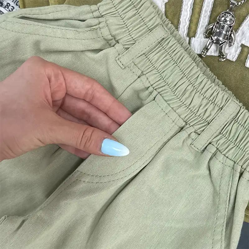 استایل آماده│تیشرت میلانو و شلوارک سبز سدری کد 1400 — تصویر ۹