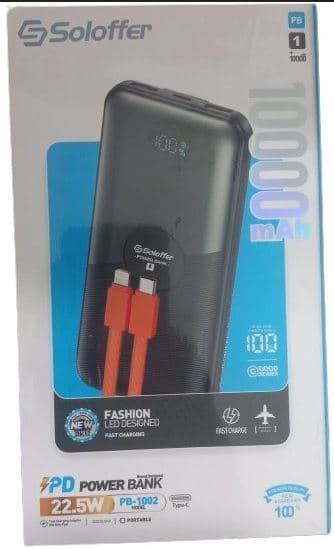 پاوربانک سولوفر مدل PB-1002 ظرفیت 10 هزار