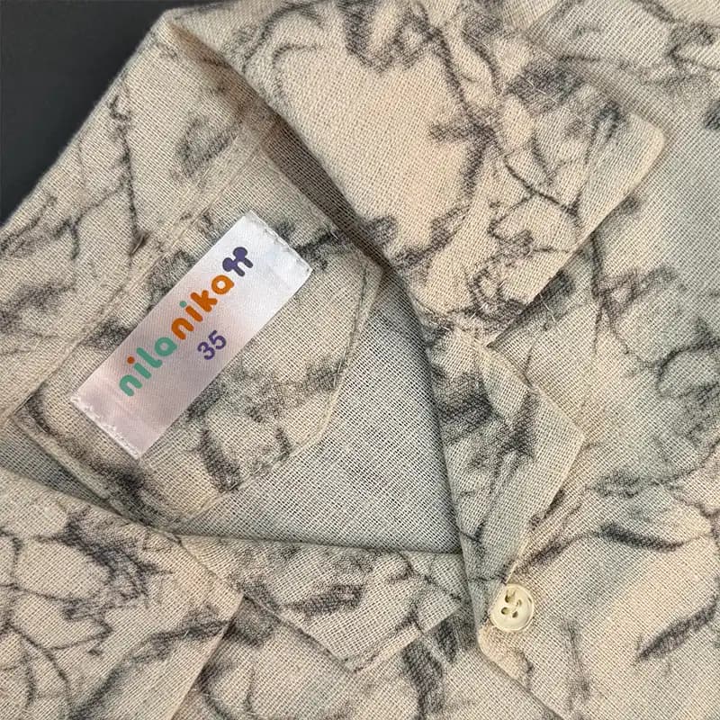 شومیز و شلوارک بچگانه کنفی تابستانی مدل کان کد 4327 — تصویر ۹