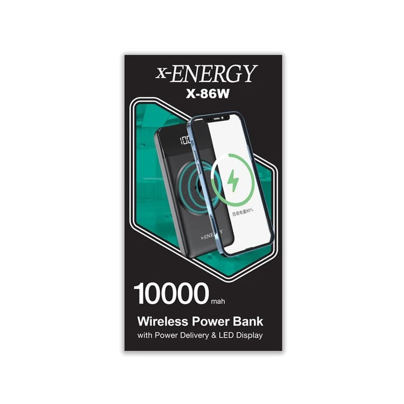 پاور بانک ایکس-انرژی مدل x-86w wireless 22.5w ظرفیت 10000 میلی آمپر — تصویر ۶