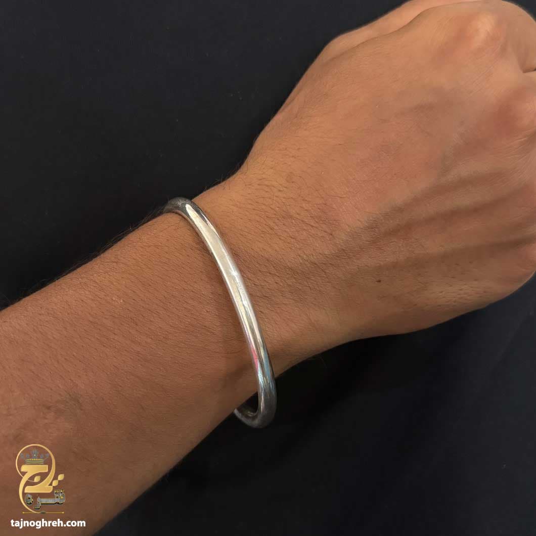 دستبند نقره مردانه بنگل طرح ببر مدل BSM B120 — تصویر ۳