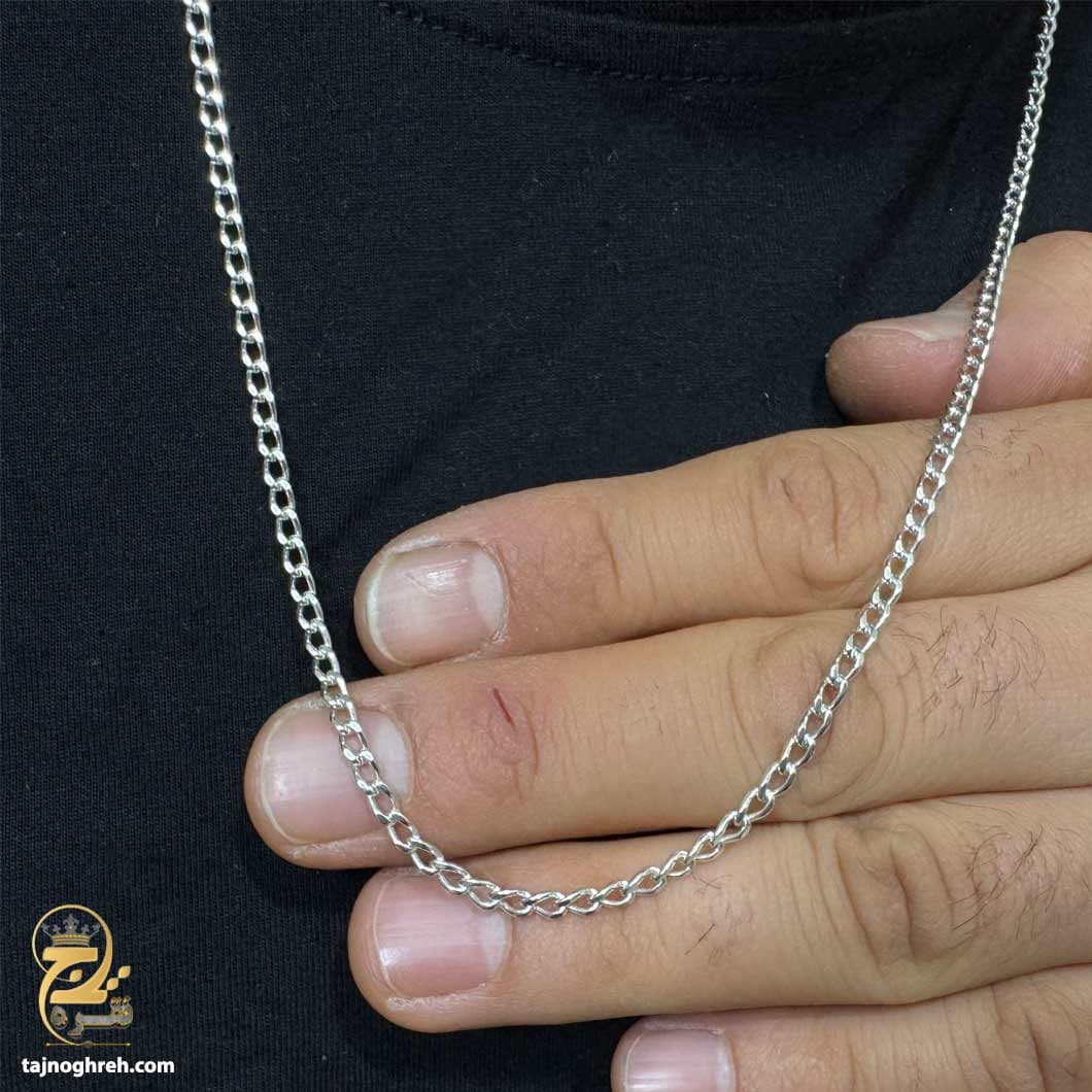 زنجیر نقره مردانه کارتیه مدل NSM N66 — تصویر ۳