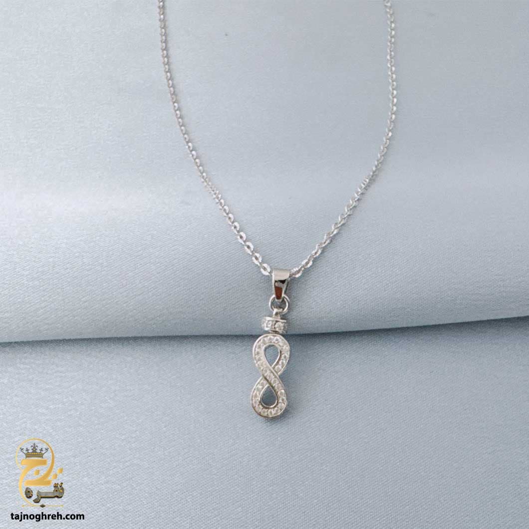 گردنبند نقره زنانه شیک طرح بی نهایت مدل ZSW Z79
