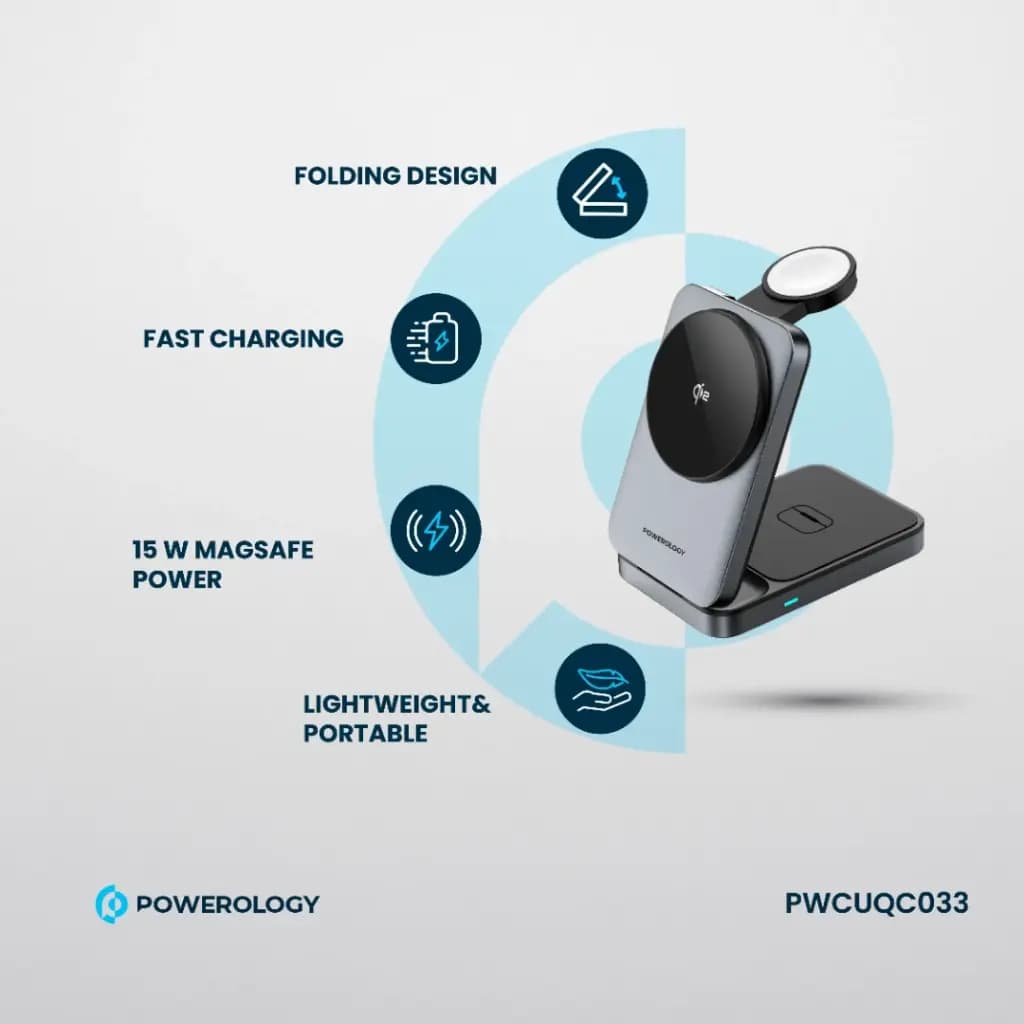 استند شارژر وایرلس پاورولوژی مدل PWC033 — تصویر ۵