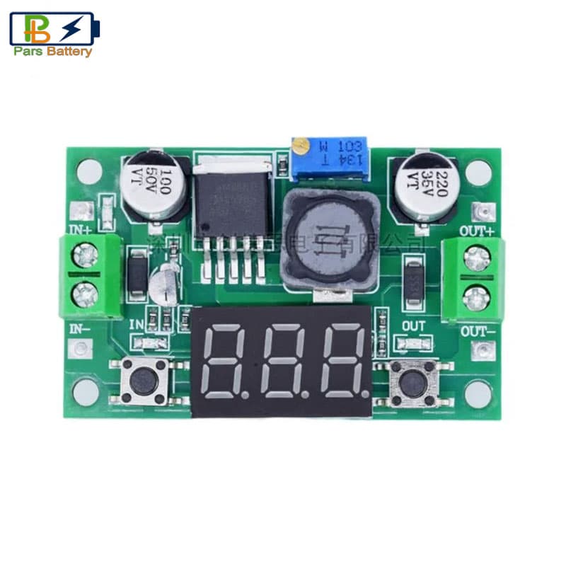 ماژول کاهنده ولتاژ LM2596 DC-DC با نمایشگر — تصویر ۲