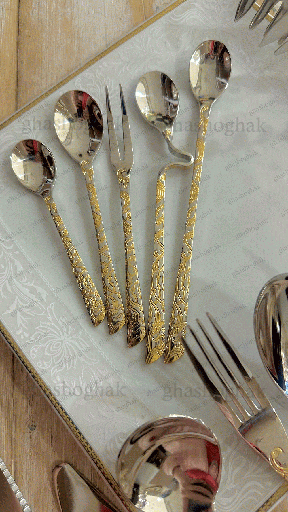 سرویس قاشق چنگال ۱۵۵ پارچه ۳۰ نفره برند ویکتوریا-7200G — تصویر ۶